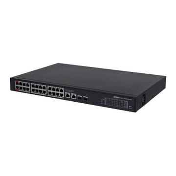 PoE šakotuvas 24-Portų, PoE+, uplink 2-Port RJ45 + uplink 2-Port SFP, 360 W
