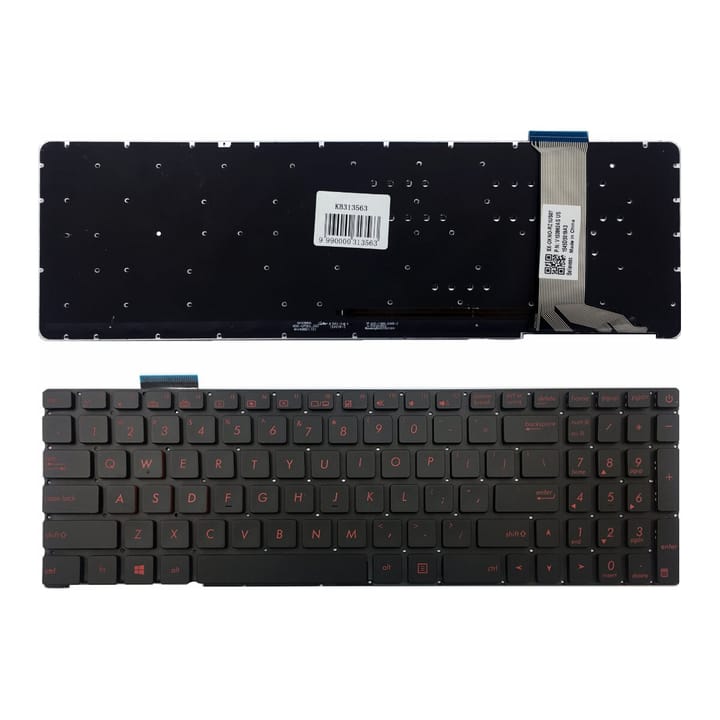 Nešiojamo kompiuterio klaviatūra ASUS G551, G551J, G552 su pašvietimu
