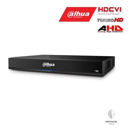 Pentabrid įrenginys8kam. HDCVI iki 8MP, + 56 IP kam. iki 12MP, veidų atpažinimo funkcija, ANPR