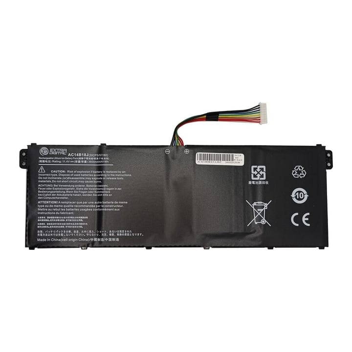 Suderinama nešiojamo kompiuterio baterija Acer AC14B18J, 3600 mAh