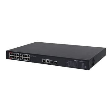 PoE šakotuvas 1000Mbps 16portu+2G uplink + 2SFP