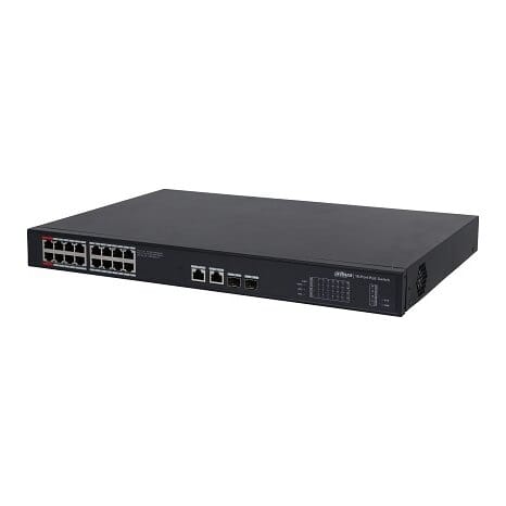 PoE šakotuvas 1000Mbps 16portu+2G uplink + 2SFP