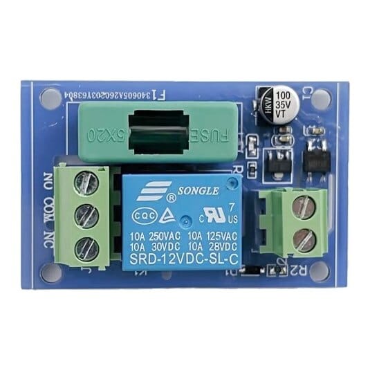 1 kanalo relės modulis 12 V DC/ 12–24 V AC