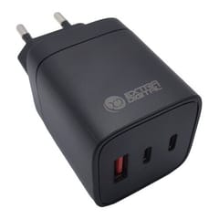 USB-C įkroviklis nešiojamam kompiuteriui ir telefonui GaN 2x USB Type-C, USB Type-A, 65 W, PPS
