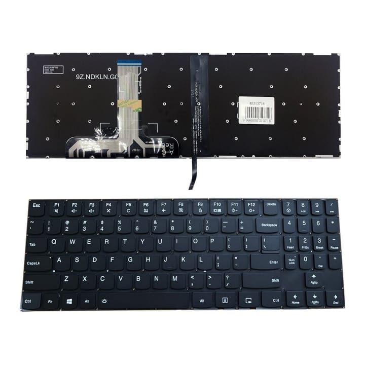 Nešiojamo kompiuterio klaviatūra Lenovo Legion Y520 su baltu pašvietimu