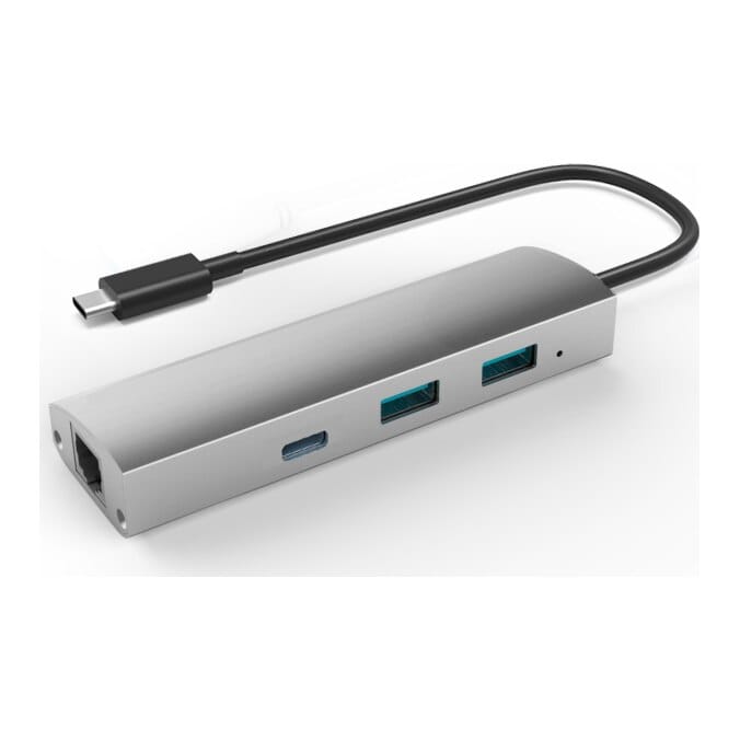 Adapteris USB 3.1 į 2-Port USB 3.0 + 1-Port USB 3.1 su Gigabit Ethernet