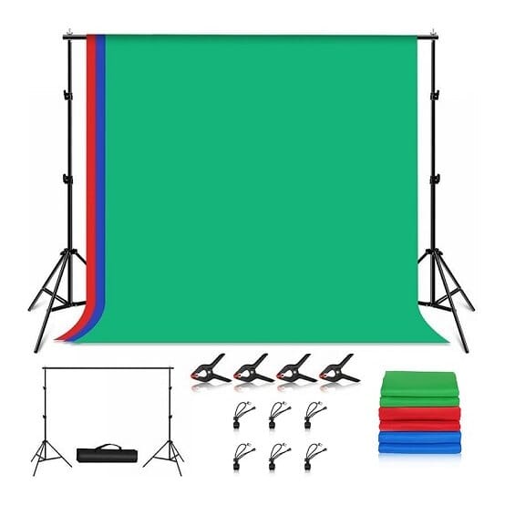 Fotografavimo fonų ir stovų rinkinys 2.9x2m, RGB