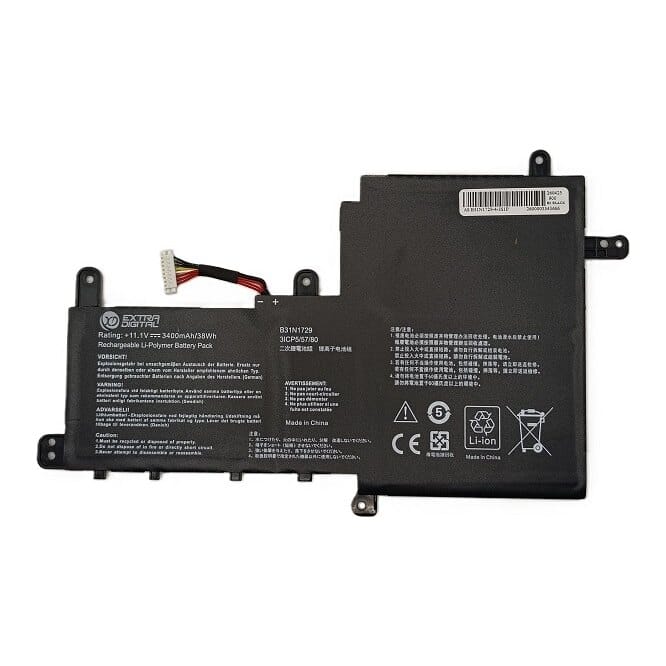Suderinama nešiojamo kompiuterio baterija ASUS B31N1729, 3400 mAh