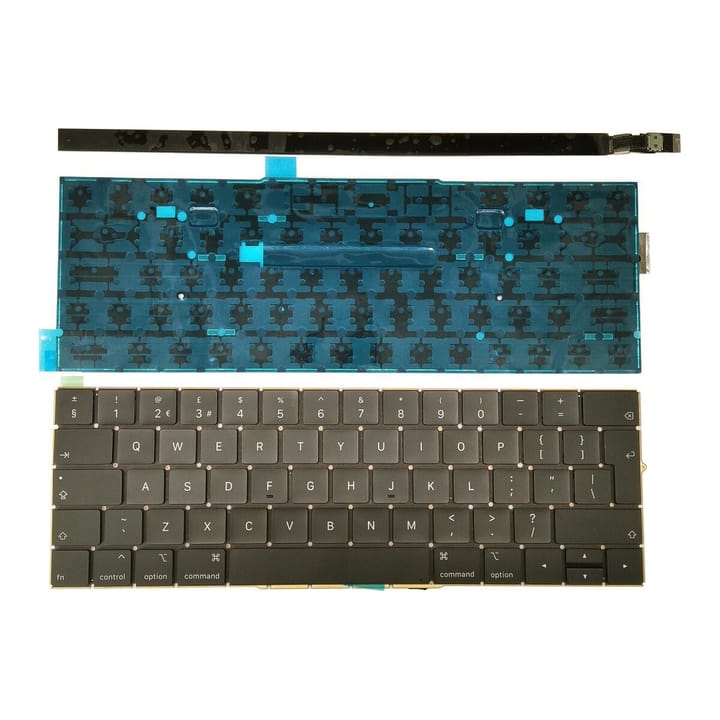 Nešiojamo kompiuterio klaviatūra Apple MacBook Pro 13" A1706; MacBook Pro 15" A1707 Touch Bar, UK