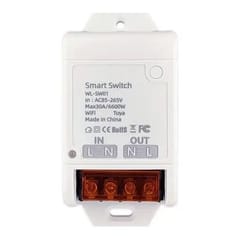 Tuya išmanusis 1 kanalo jungiklis, Wi-Fi, 30 A, AC 100–240 V, 6600 W