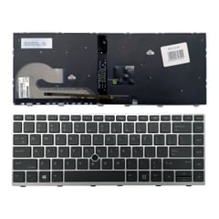 Nešiojamo kompiuterio klaviatūra HP EliteBook 840 G5 846 G5 745 G5 (sidabrinė, su apšvietimu)