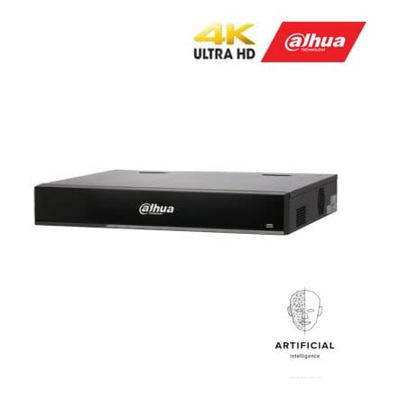 IP įrašymo įrenginys 32kam.16MP, IVS, AI, 16 PoE, 320Mbps, H.265+, veido atpažinimo funkcija 4 kan.