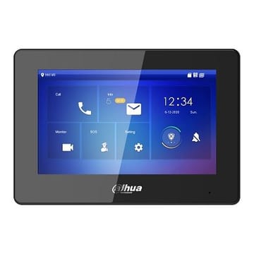IP domofono monitorius 7 col. 1024x600,Micro SD kortelės prievadas,PoE(802.3af) juodas, SIP