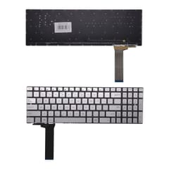 Nešiojamo kompiuterio klaviatūra ASUS N550J, US (sidabrinė)