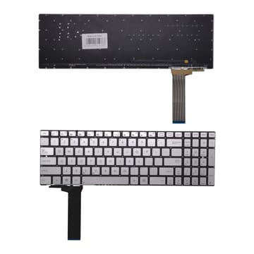 Nešiojamo kompiuterio klaviatūra ASUS N550J, US (sidabrinė)