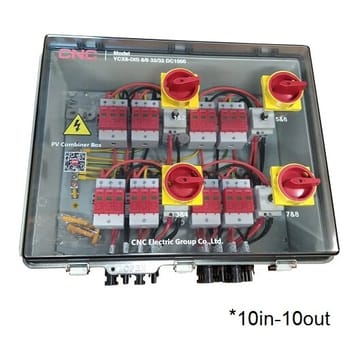 PV atjungimo skydelis, DC 10in-10out, IP66