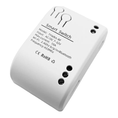 Tuya išmanusis 1 kanalo jungiklis, Wi-Fi, RF, 10 A, DC 7–32 V