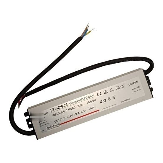 Maitinimo šaltinis 24 V, 8,3 A, 200 W, IP67