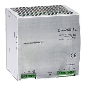 Maitinimo šaltinis 12 V, 20 A, 240 W, DIN
