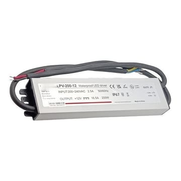 Maitinimo šaltinis 12 V, 16,5 A, 200 W, IP67