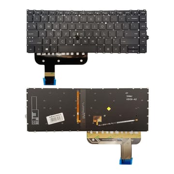 Nešiojamo kompiuterio klaviatūra HP EliteBook 845 G7, su pašvietimu ir „trackpoint“