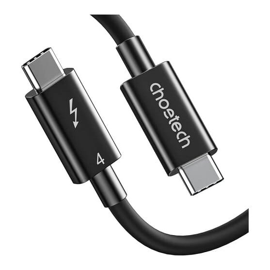 Kabelis CHOETECH Thunderbolt 4, USB-C - USB-C, 40Gbps, 100 W, 20 V/ 5 A, 8K/ 60 Hz, 0.8m