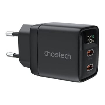 Kroviklis CHOETECH GaN 2xUSB Type-C: 35 W, PD