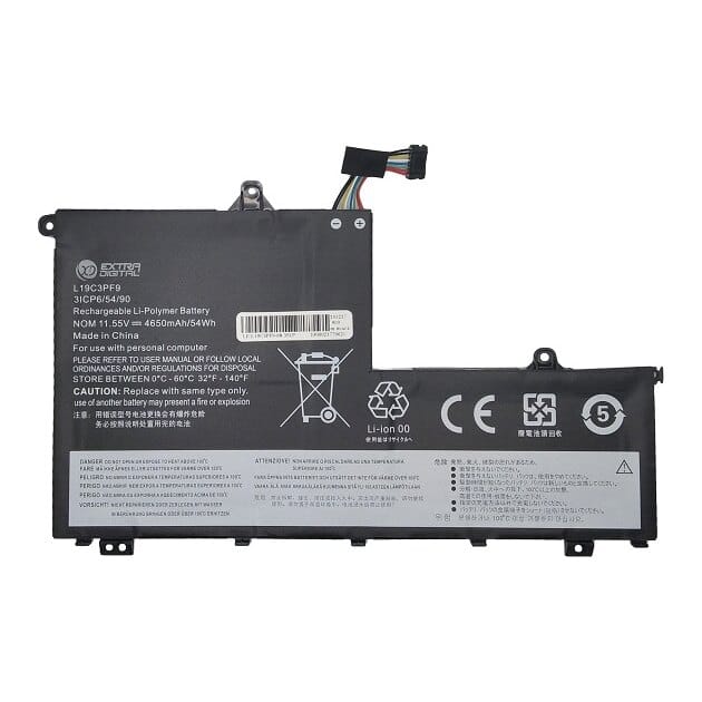 Suderinama nešiojamo kompiuterio baterija Lenovo L19C3PF9, 4650 mAh