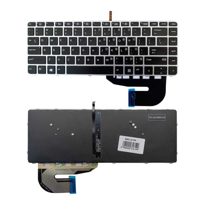 Nešiojamo kompiuterio klaviatūra HP EliteBook 840 G3 G4, su pašvietimu, US