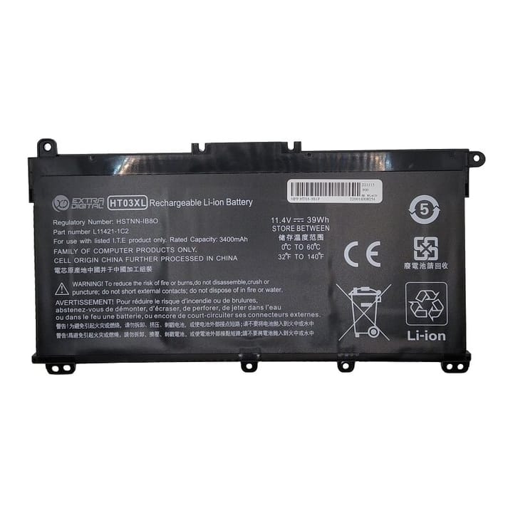 Suderinama nešiojamo kompiuterio baterija HP HT03XL, 3400 mAh