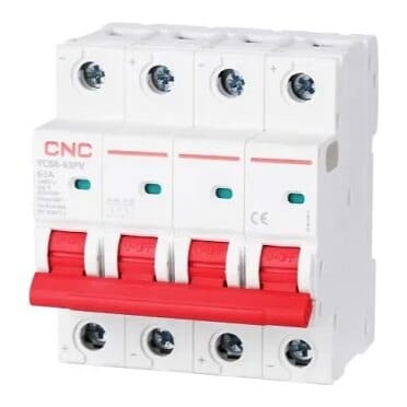 DC automatinis jungiklis, 4P, 63 A, 1000VDC, 6kA