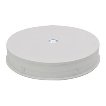 Elektrinis 360° besisukantis stovas su LED pašvietimu, apvalus 30cm, baltas