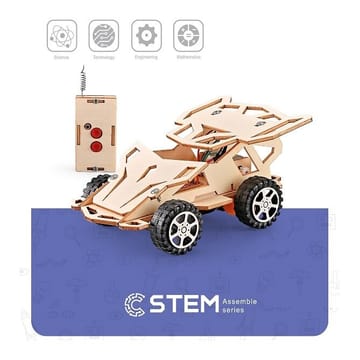 Medinis konstruktorius "Nuotoliniu būdu valdomas automobilis", mokomasis modelis