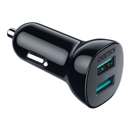Kroviklis CHOETECH 2xUSB A, 36 W, QC3.0