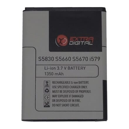 Suderinama telefono baterija Samsung S5830, S5660, S5670, I579, |EB494358VU|