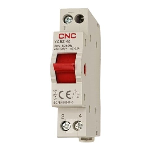Modulinis perjungiklis CNC YCBZ-40, 1P, 40 A, 1-0-2