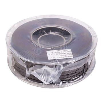 3D spausdinimo plastikas TPU, 1,75 mm, 1kg, juodas