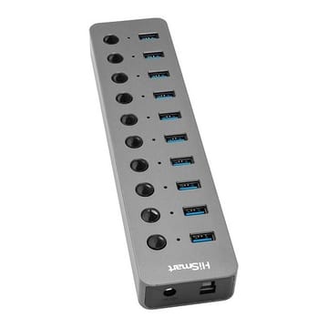 Adapteris USB Type-A 3.0 - 10 x USB 3.0 su jungikliais