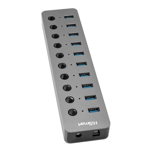 Adapteris USB Type-A 3.0 - 10 x USB 3.0 su jungikliais