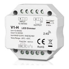 V1-H nuolatinės įtampos valdiklis 12–48 V, 1x 8 A, Push-Dimm