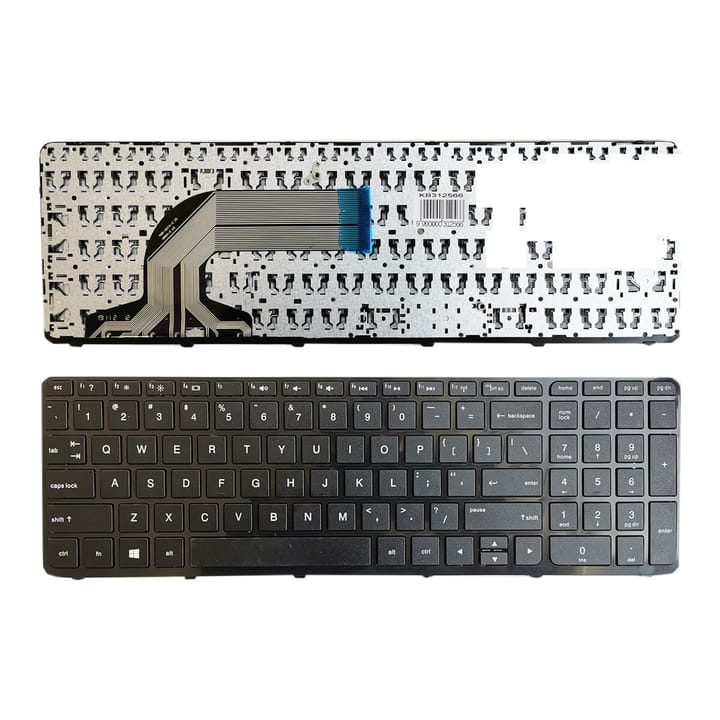 Nešiojamo kompiuterio klaviatūra HP 250, G2, G3; 255, G2, G3; 256, G2, G3. Su rėmeliu