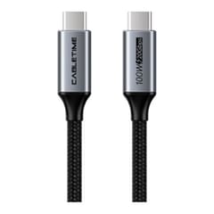 Kabelis USB3.2, USB-C - USB-C, 20Gbps, 100 W, 20 V/ 5 A, 4K/ 60HZ, 1m