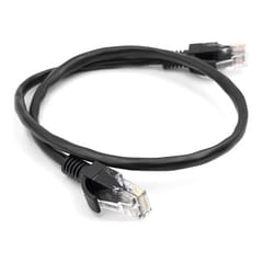 Kabelis Cat5E UTP, 0.5m, juodas