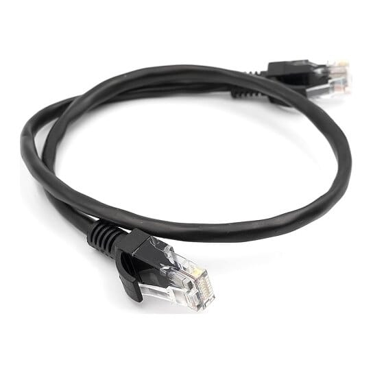 Kabelis Cat5E UTP, 0.5m, juodas