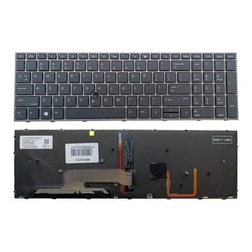 Nešiojamo kompiuterio klaviatūra HP ZBook 15 G5, G6, ZBook 17 G5, G6, su pašvietimu ir „trackpoint“