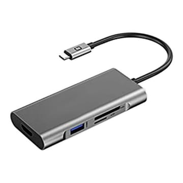 Adapteris USB Type-C - 3 x USB 3.0, Type-C PD, HDMI, SD, TF