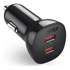 Kroviklis CHOETECH 2xUSB-C: 12–24 V, 40 W, QC3.0+ PD