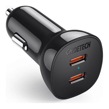 Kroviklis CHOETECH 2xUSB-C: 12–24 V, 40 W, QC3.0+ PD