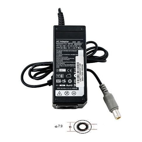 Įkroviklis nešiojamam kompiuteriui Lenovo 65 W, 20 V, 3,25 A, kištukas 7,9 × 5,5 mm su adatėle
