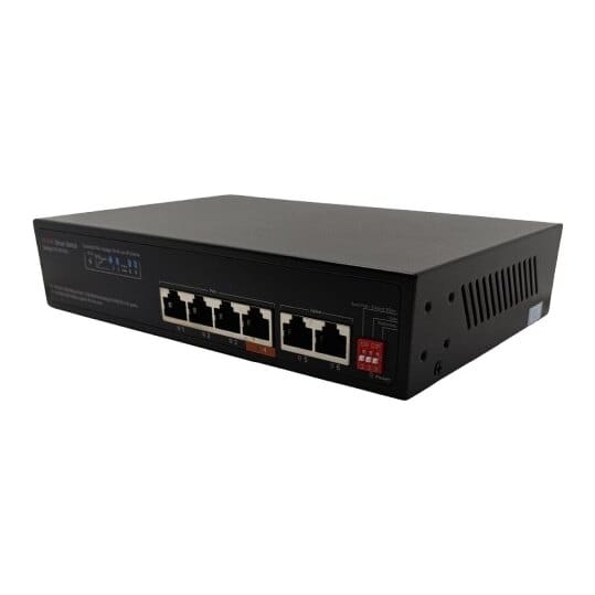 PoE šakotuvas 4x Gigabit PoE+2x Gigabit UPLINK, 65 W